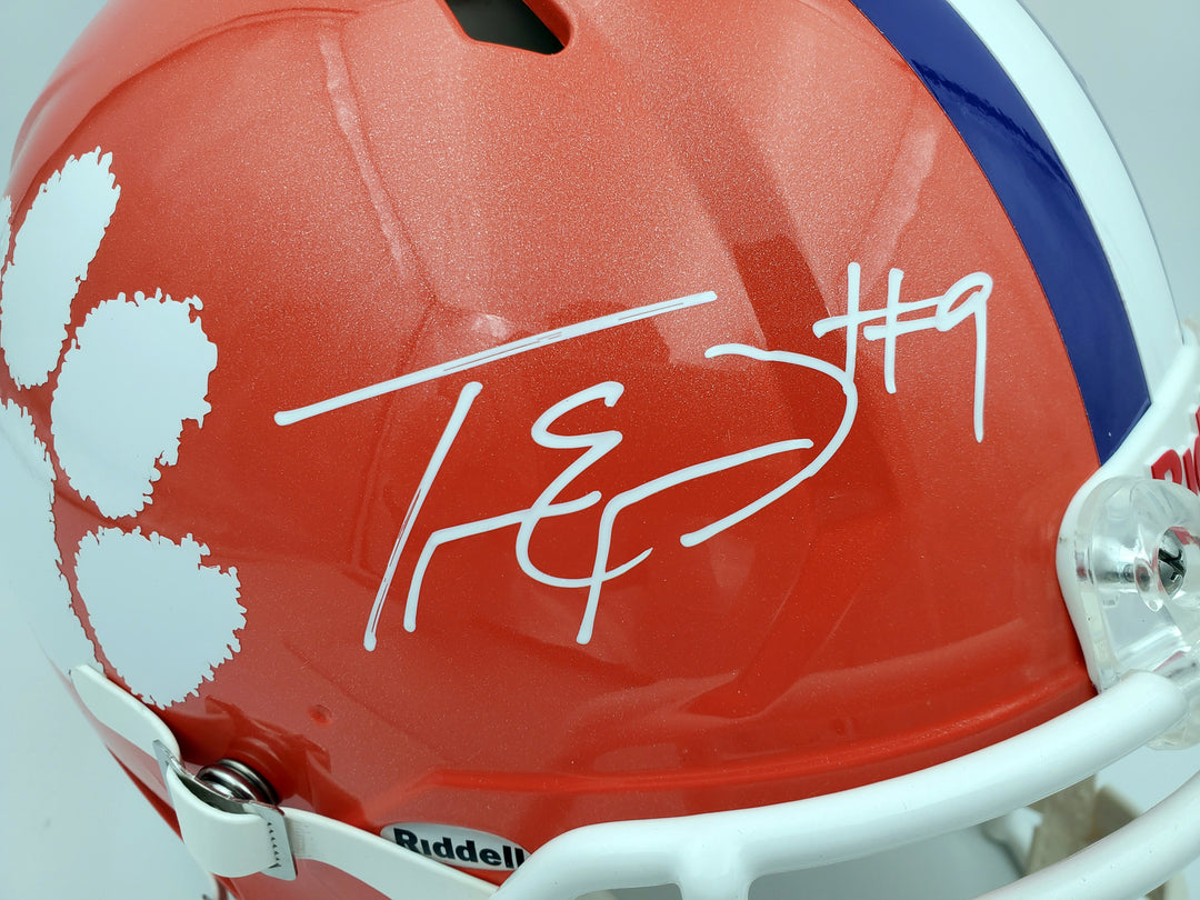 Travis Etienne Auto Clemson Tigers Orange Full Size Authentic Spd Helmet Beckett