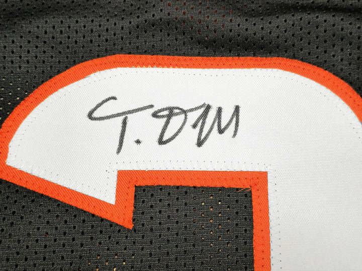 Houston Texans Tank Dell Autographed Signed Blue Jersey Beckett BAS QR
