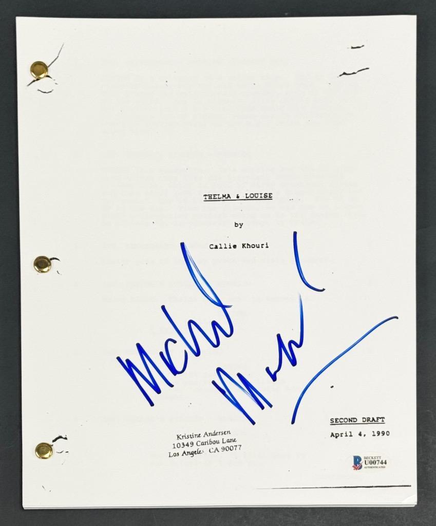 Michael Madsen autograph signed Thelma & Louise movie script ~ Beckett BAS