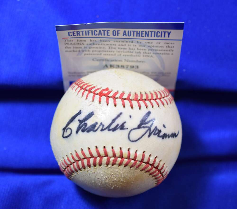Charlie Grimm PSA DNA Coa Autograph Feeney National League Signed Baseball