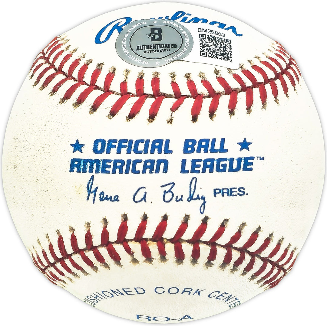 Dario Lodigiani Signed AL Baseball Philadelphia Oakland As White Sox Beckett