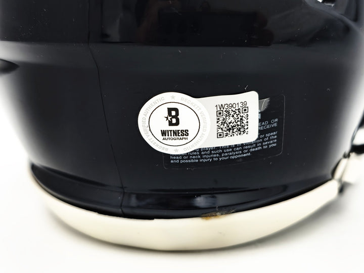 DJ Moore Signed Chicago Bears Blue Speed Mini Helmet Beckett Witness