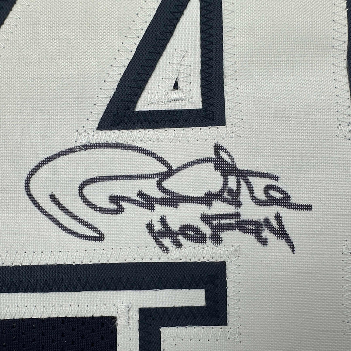 Autographed/Signed RANDY WHITE HOF 94 Dallas Blue Football Jersey JSA COA Auto