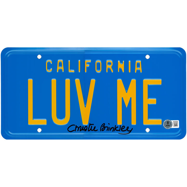 Christie Brinkley Autographed Signed Vacation License Plate Beckett Witness