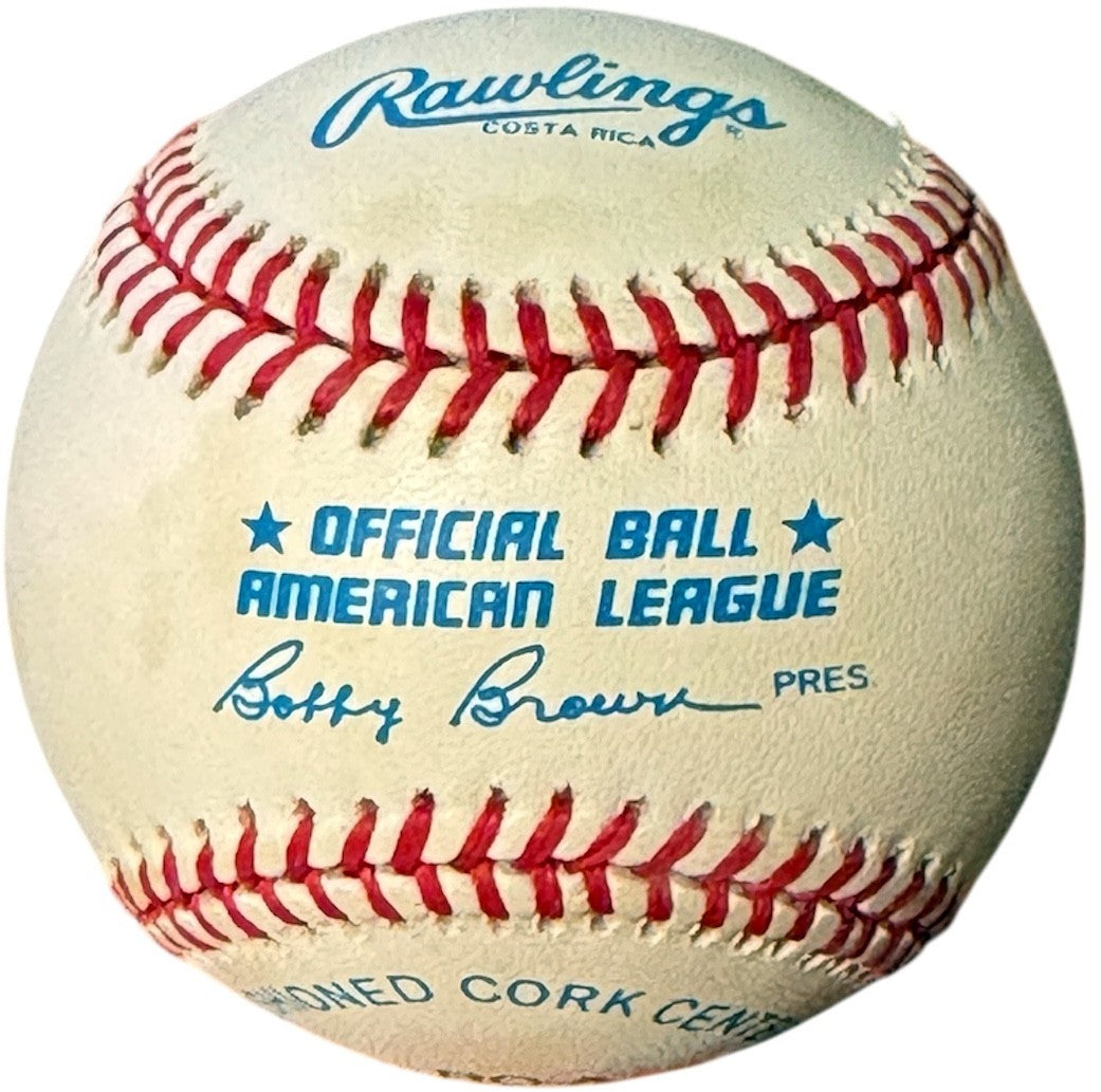 Buck Leonard Signed Ofc ROAL Rawlings American League Baseball Tone -COA (HOF)