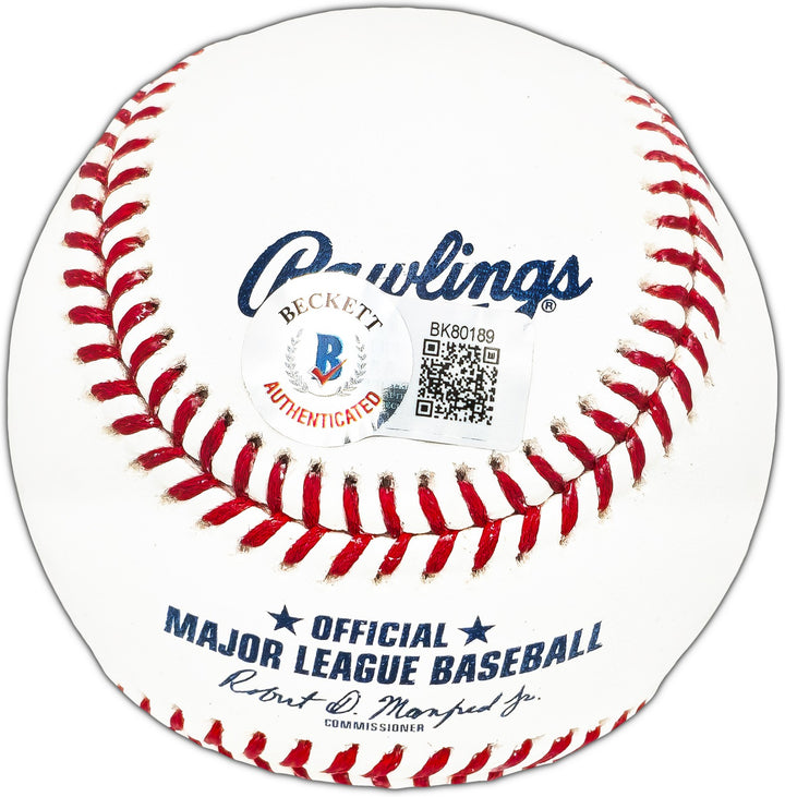 Nolan Ryan Signed Official MLB Baseball Texas Rangers "5714 K's" Beckett BAS QR