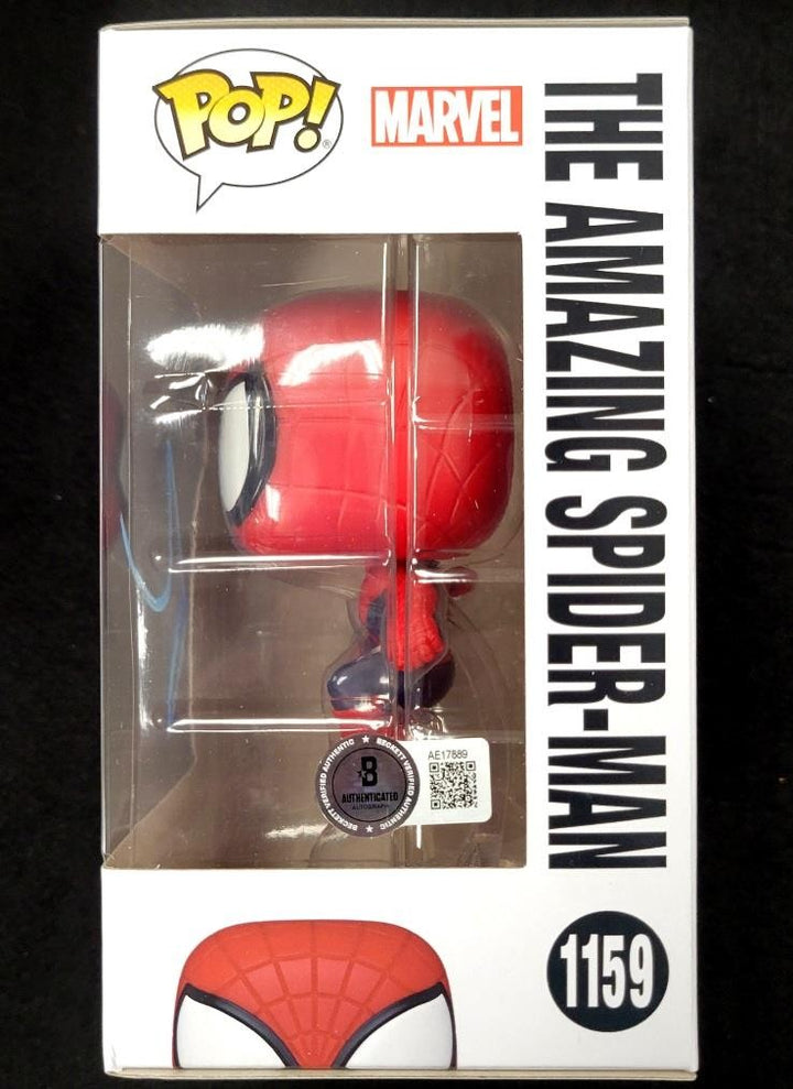 Tobey Maguire signed Amazing Spider-Man Funko Pop 1159 blue auto ~ Beckett BAS