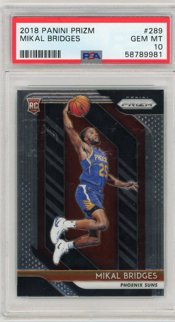 Graded 2018 Panini Prizm Mikal Bridges #289 Rookie RC Card PSA 10
