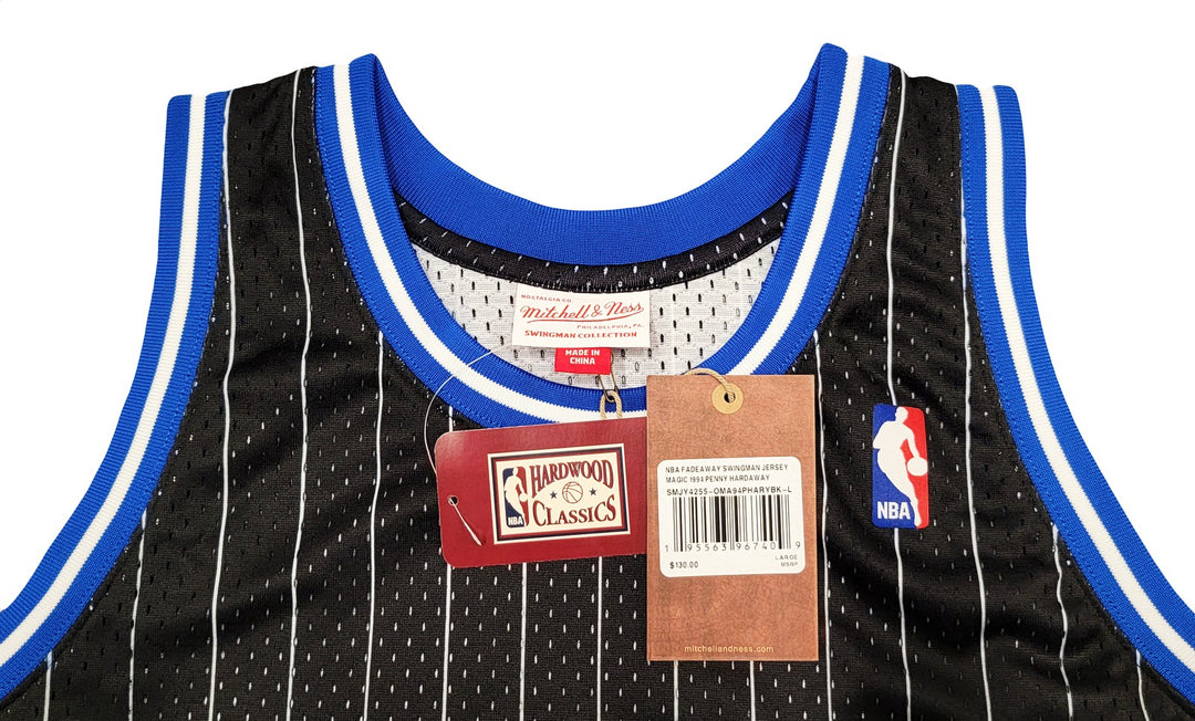 Magic Penny Hardaway Auto Black Blue M & N Fadeaway 94 Swingman Jersey L PSA/DNA