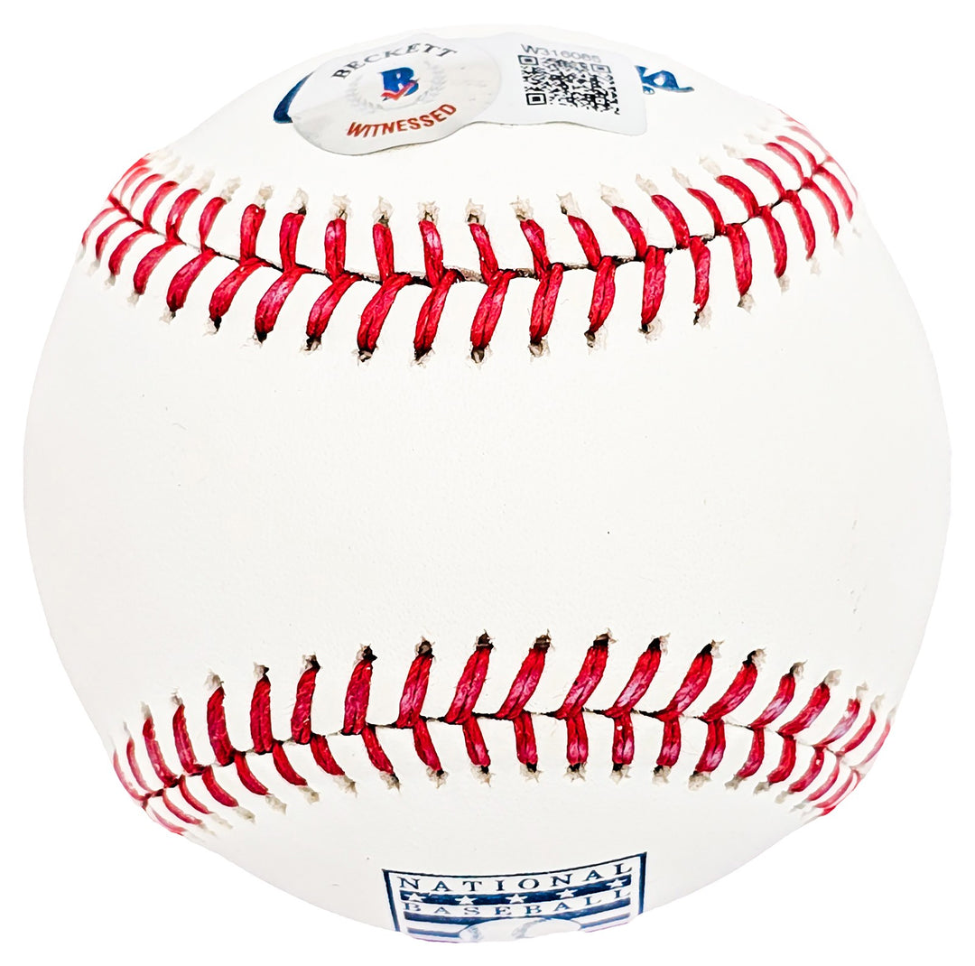 Wade Boggs Signed Official HOF Logo Baseball Boston Red Sox Beckett Wit