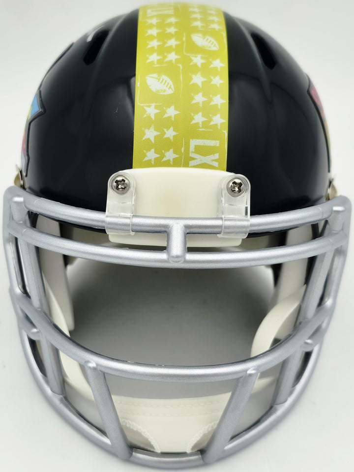 Zach Charbonnet Signed Seahawks Black SB LX Logo Speed Mini Helmet MCS Holo