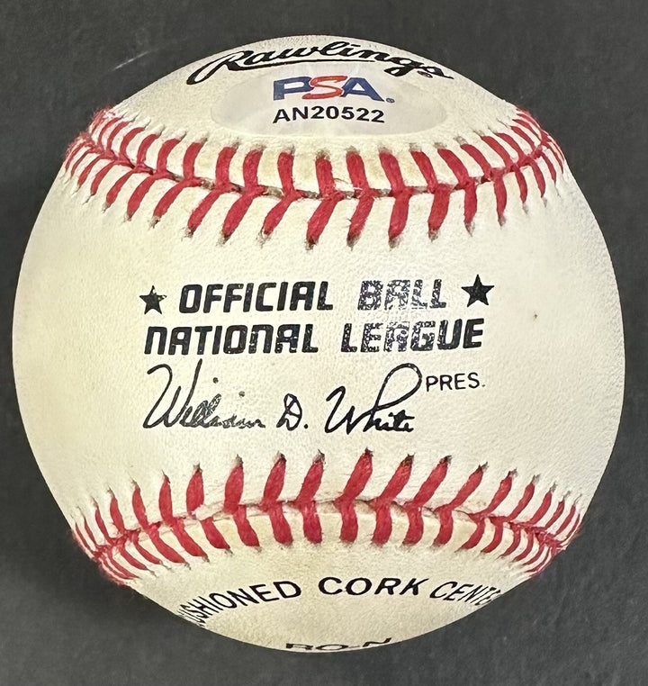 Willie Mays Signed Official NL Baseball NY SF Giants Clean Dark Auto PSA COA HOF