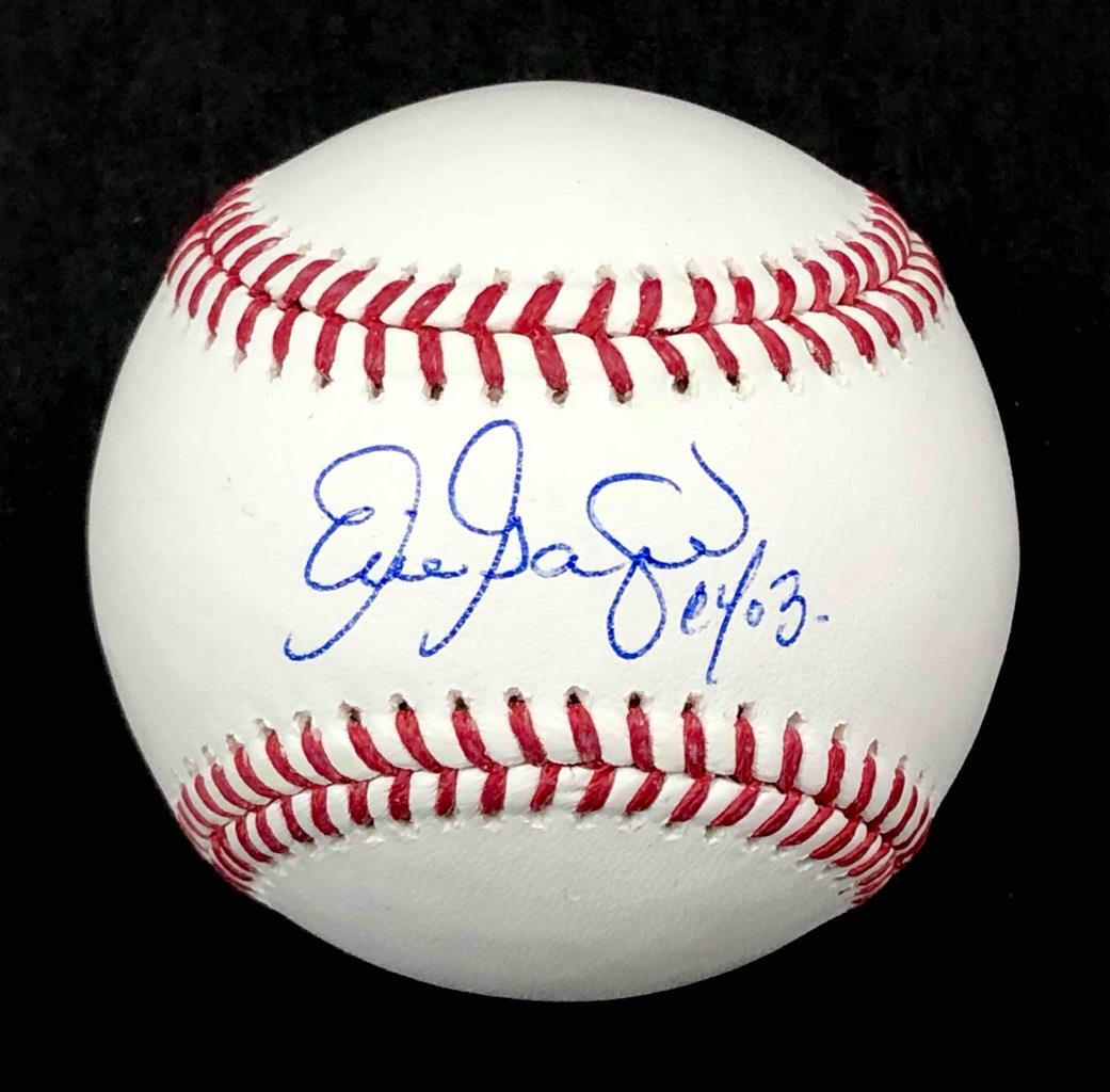 Eric Gagne full name autograph "CY 03" signed MLB Baseball BAS Beckett Witness
