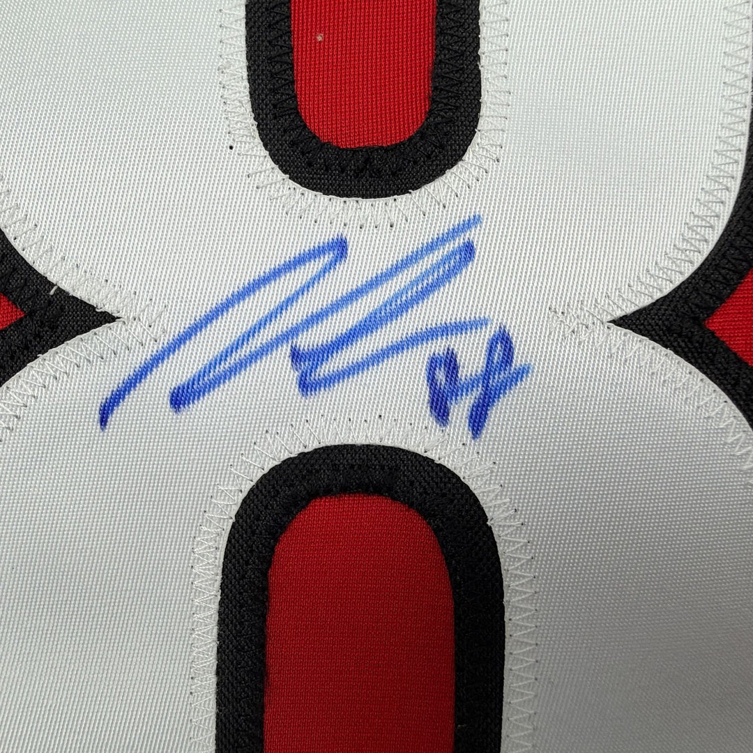 Autographed/Signed Martin Necas Carolina Red Hockey Jersey Beckett BAS COA