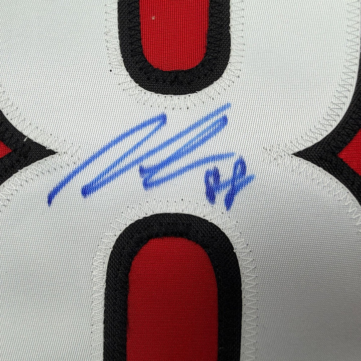 Autographed/Signed Martin Necas Carolina Red Hockey Jersey Beckett BAS COA