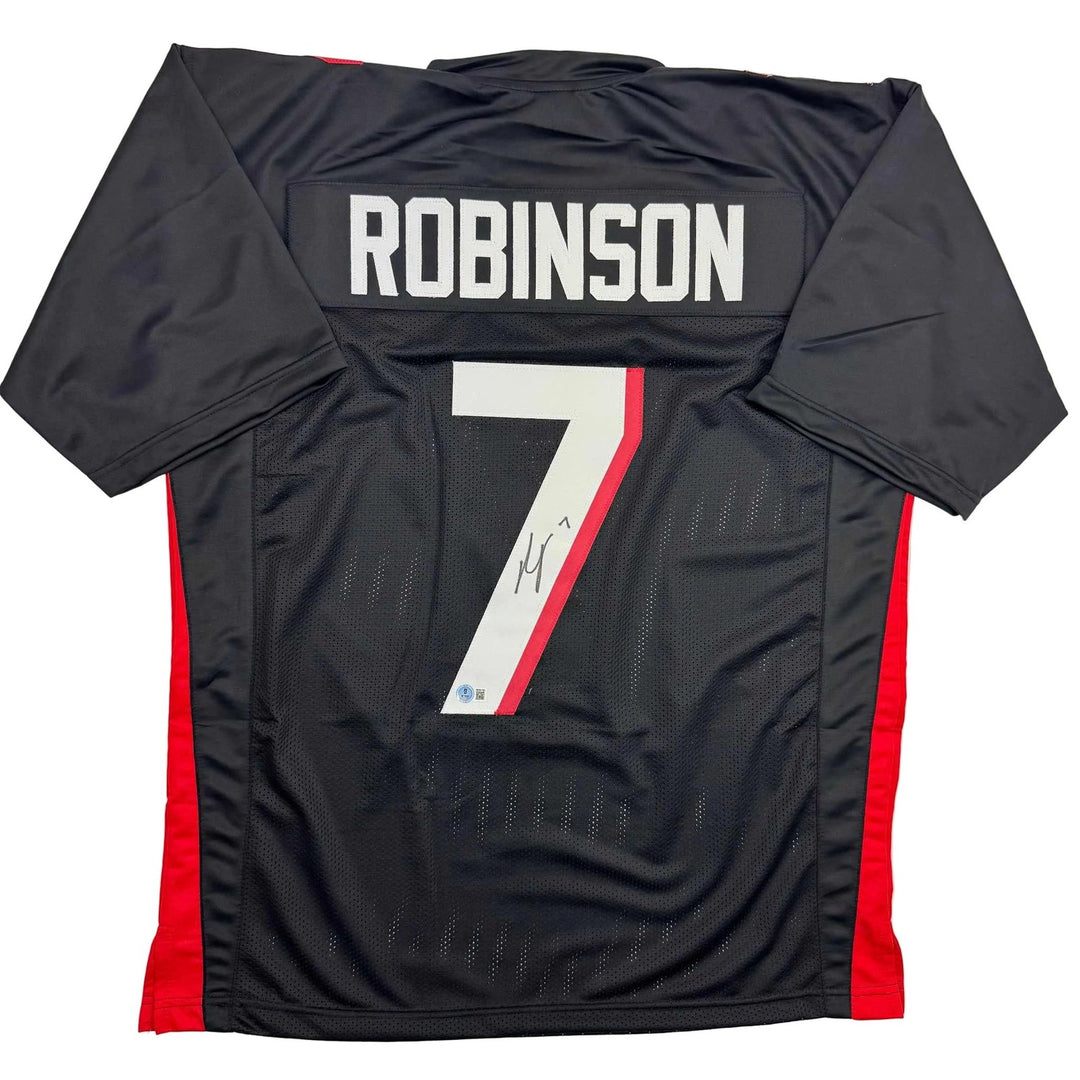 Autographed/Signed Bijan Robinson Atlanta Black Jersey Beckett BAS COA