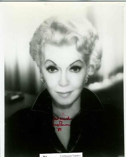Lana Turner Signed Jsa Certed 8x10 Photo Autograph