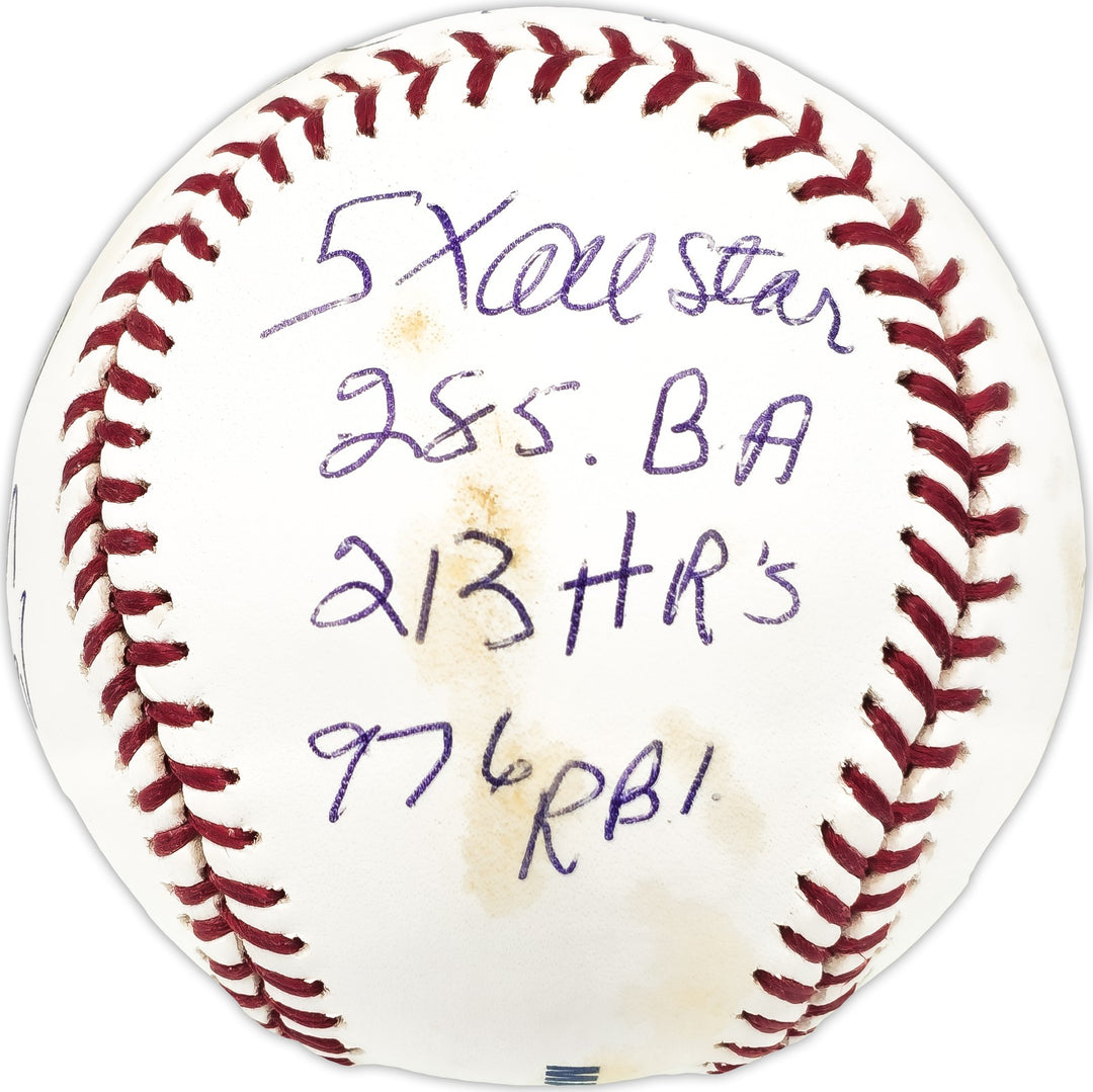 Andy Pafko Signed MLB Baseball Braves, Dodgers Statball 7 Stats JSA #JJ83207