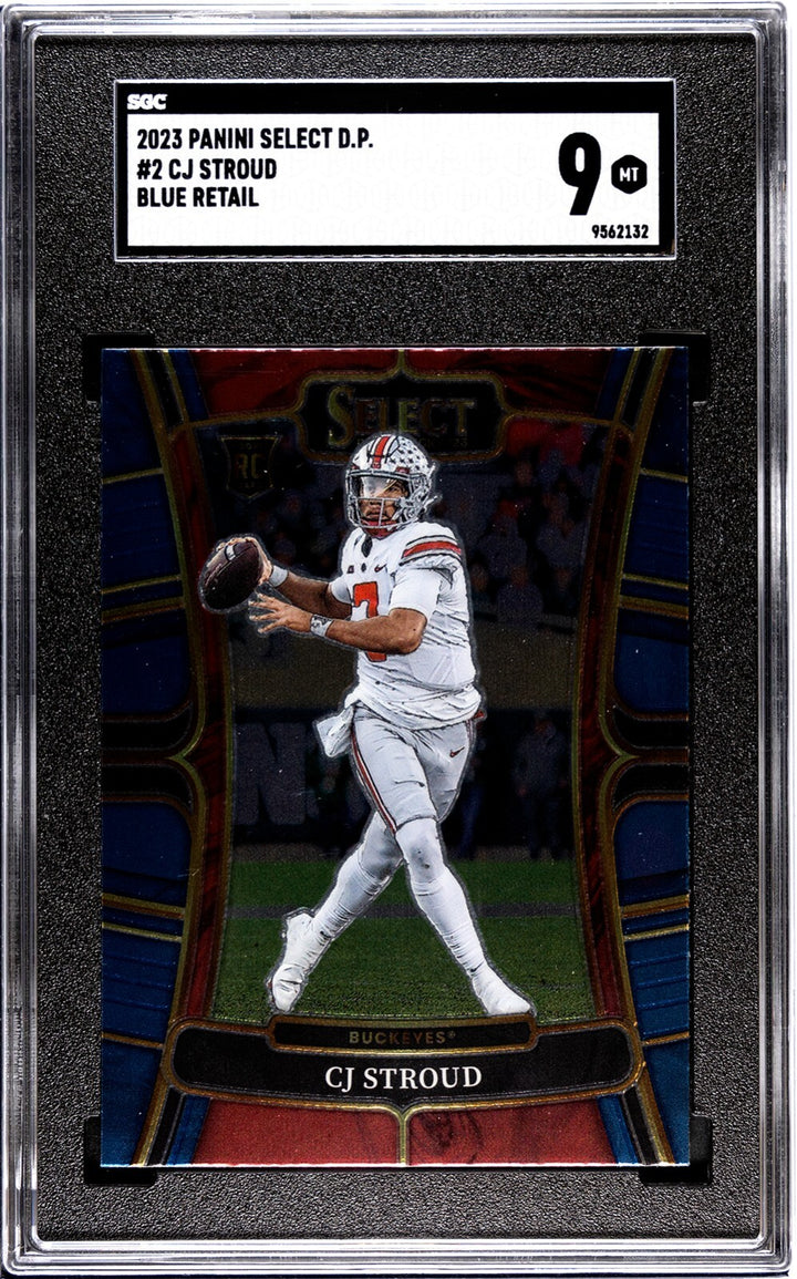 CJ/C.J. Stroud 2023 Select Draft Picks Blue Retail Rookie Card SGC Graded 9 MT
