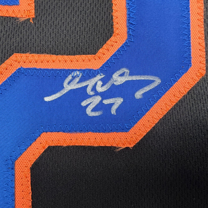 Autographed/Signed Mark Vientos New York Black Baseball Jersey Beckett COA