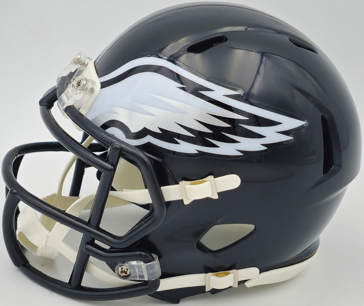 Jalen Carter Signed Eagles 2022 Alternate Black Speed Mini Helmet Beckett Wit