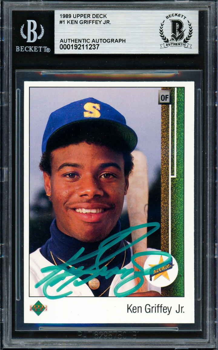 Ken Griffey Jr. Signed 1989 Upper Deck RC 1 Seattle Mariners Beckett