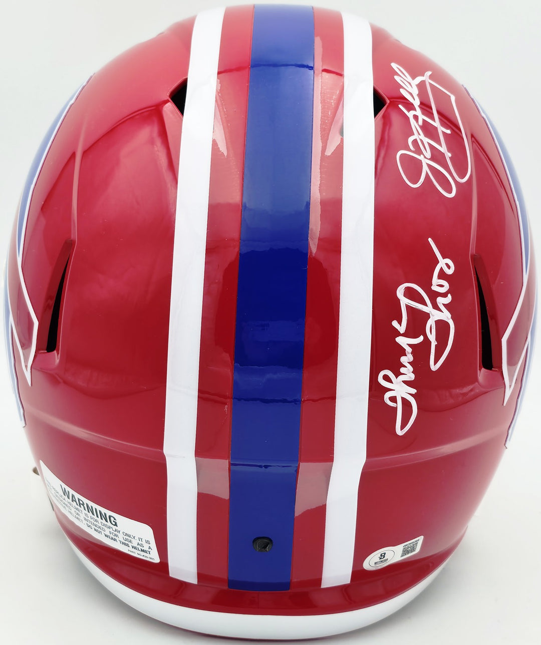Jim Kelly, Thomas & Reed Auto Bills Red Full Size Replica Speed Helmet Beckett