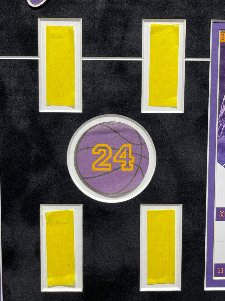 Kobe Bryant Lakers Game Used Ticket, Floor & Last Game Confetti Framed #D/50 COA