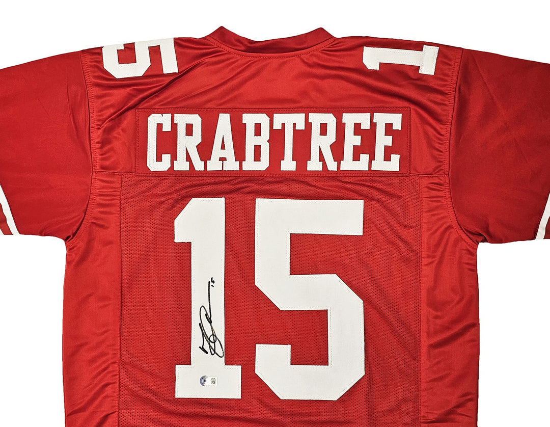 San Francisco 49ers Michael Crabtree Autographed Signed Red Jersey Beckett Wit