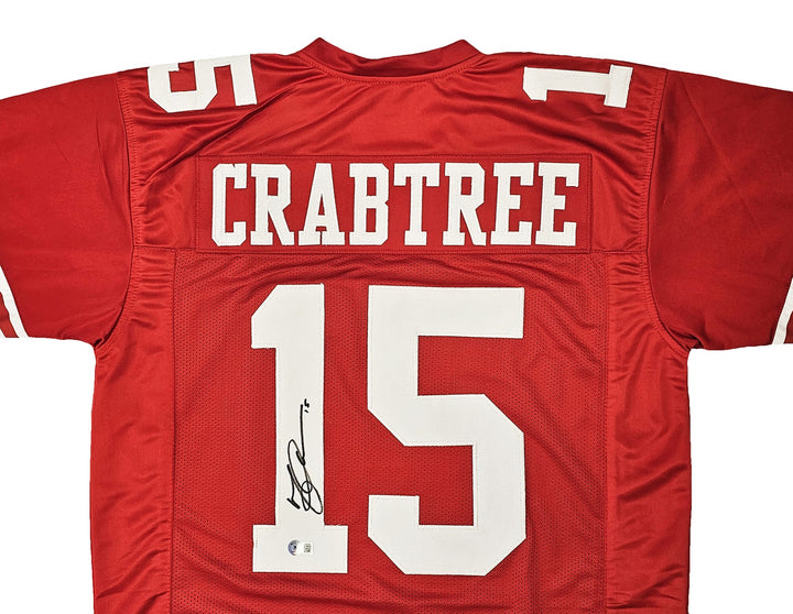 San Francisco 49ers Michael Crabtree Autographed Signed Red Jersey Beckett Wit