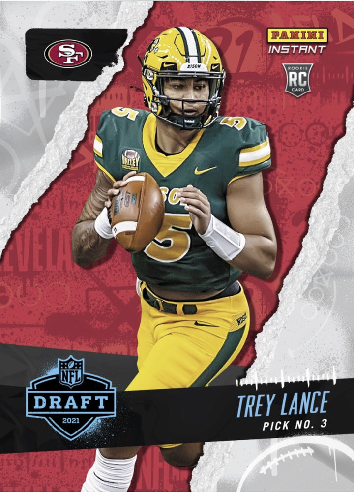2021 TREY LANCE NFL DRAFT NIGHT PANINI INSTANT SAN FRANCISCO 49ers ROOKIE CARD 3
