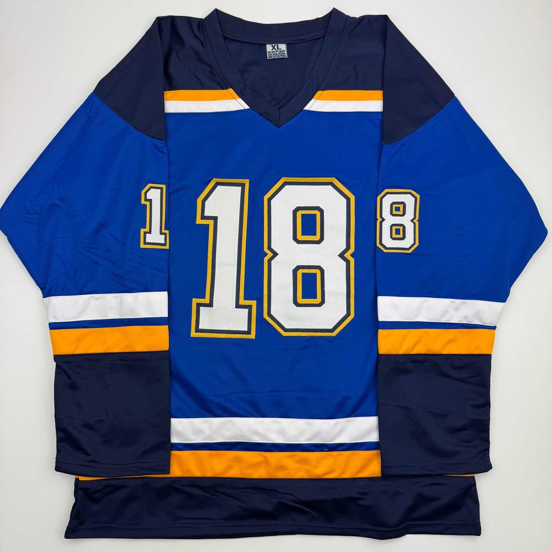 Autographed/Signed Robert Thomas St. Louis Blue Jersey Beckett BAS COA