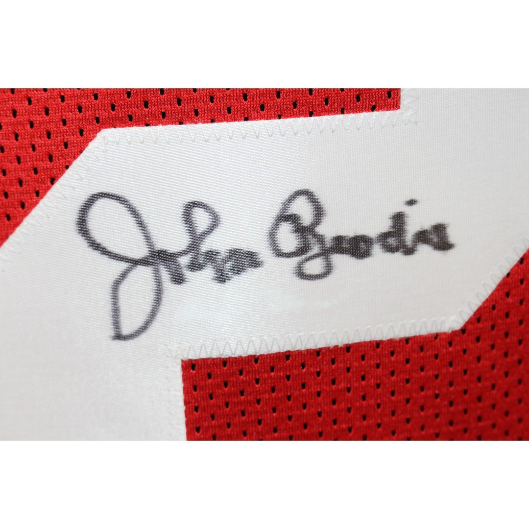 John Brodie Autographed/Signed Pro Style Size XL Red Jersey JSA 57028
