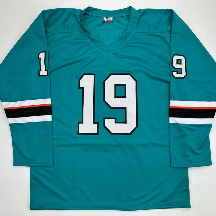 Facsimile Autographed Joe Thornton San Jose Teal Reprint Jersey Size Men's XL