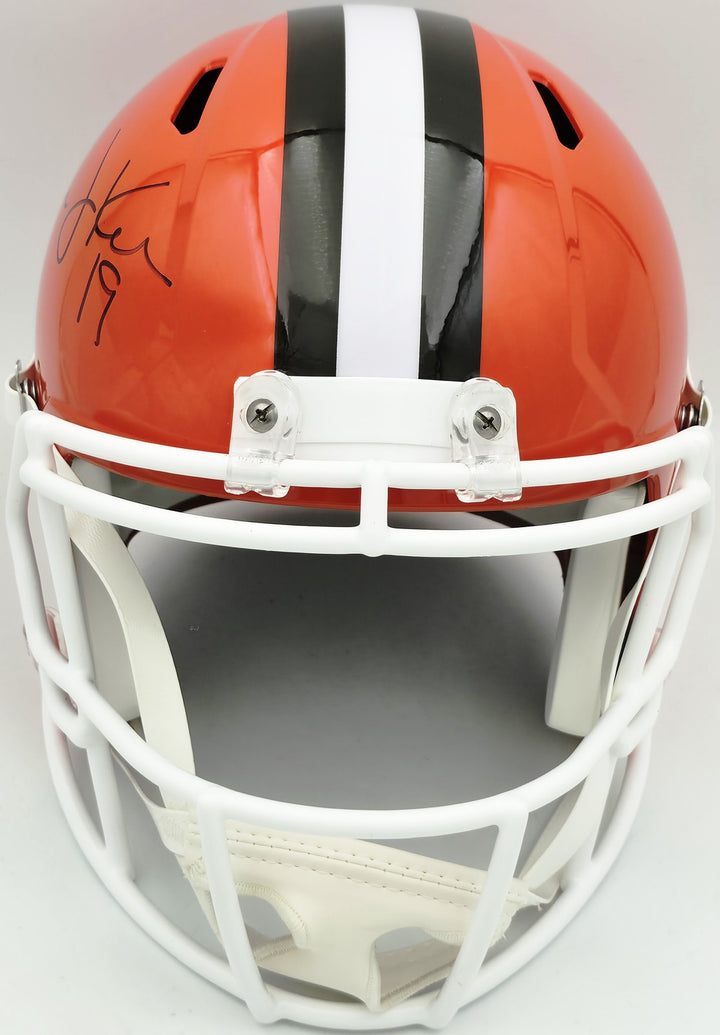 Bernie Kosar Auto Browns Orange Throwback Full Size Speed Replica Helmet JSA
