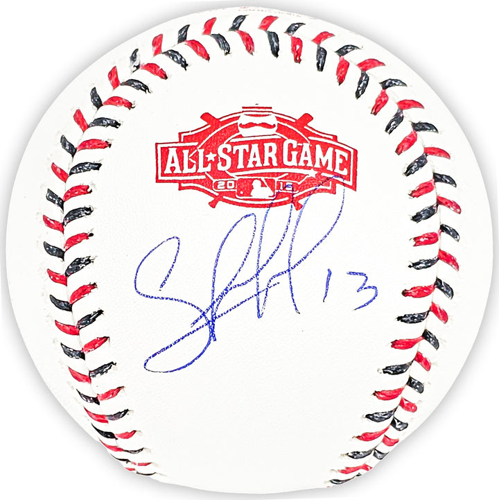 Salvador Perez Auto Official 2015 All Star Game Logo Baseball Royals Beckett
