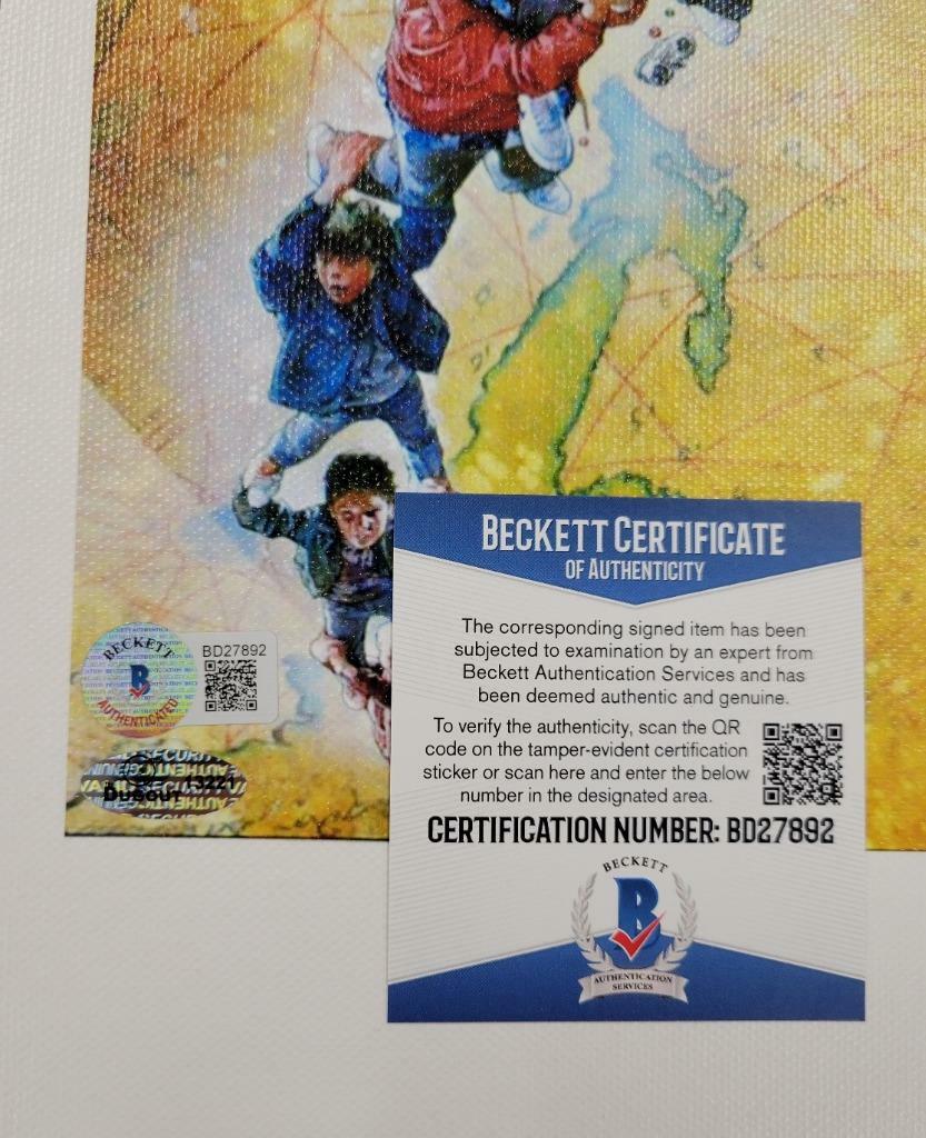 The Goonies director Richard Donner signed 11x17 Canvas Movie Poster ~ BAS COA