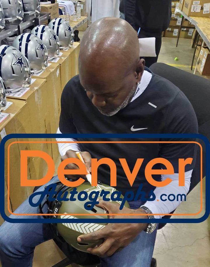 Emmitt Smith Autographed Dallas Cowboys F/S Salute Helmet Beckett 39651