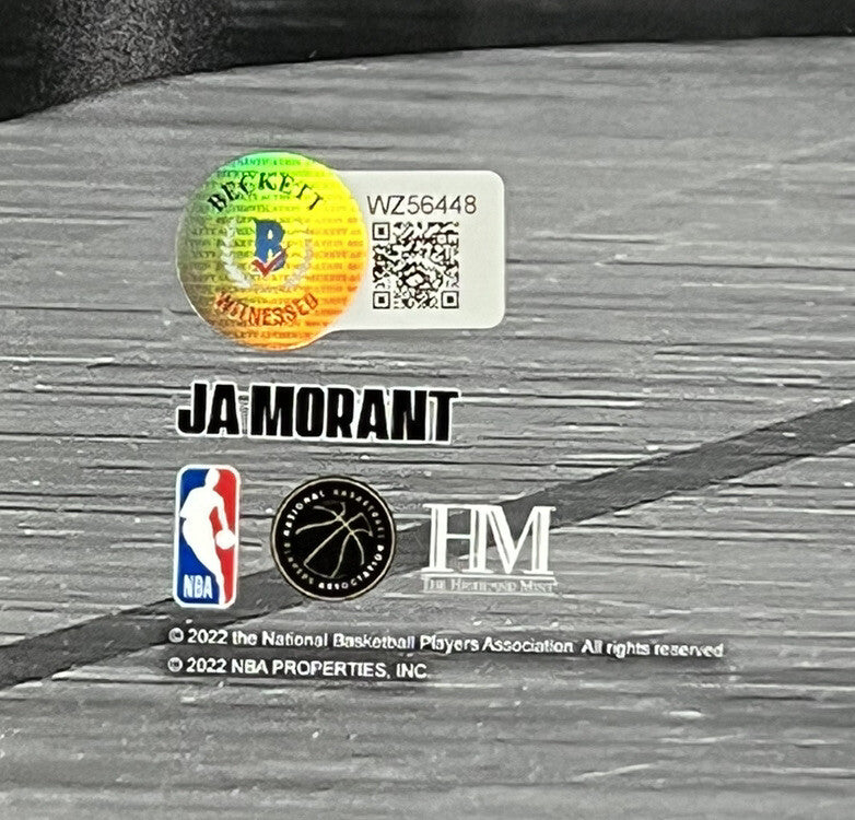 Ja Morant Memphis Grizzlies Signed 16x20 Framed Spotlight Photo Mint Auto BAS