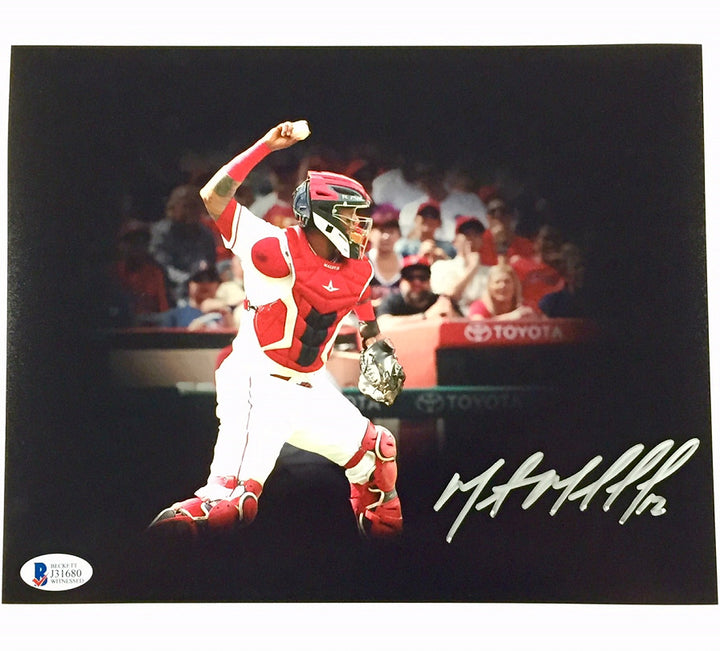 MARTIN MALDONADO Autograph ANGELS Signed 8x10 Photo A w/ Beckett Witness BAS COA