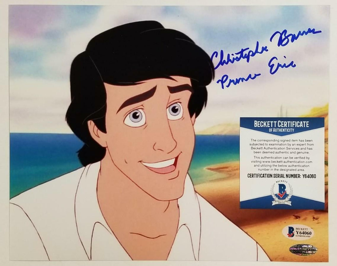 Christopher Barnes signed "Prince Eric" The Little Mermaid 8x10 Photo BAS COA