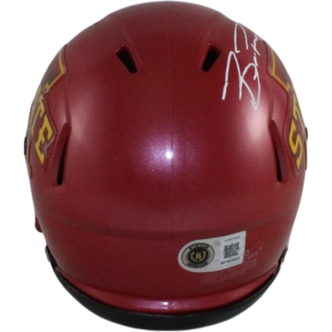 Brock Purdy Autographed Iowa State Cyclones Red Mini Helmet Beckett WIT 56915