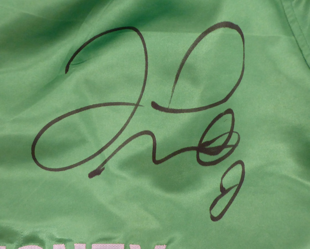 Floyd Mayweather Jr. Autographed Signed Green Boxing Trunks Beckett BAS