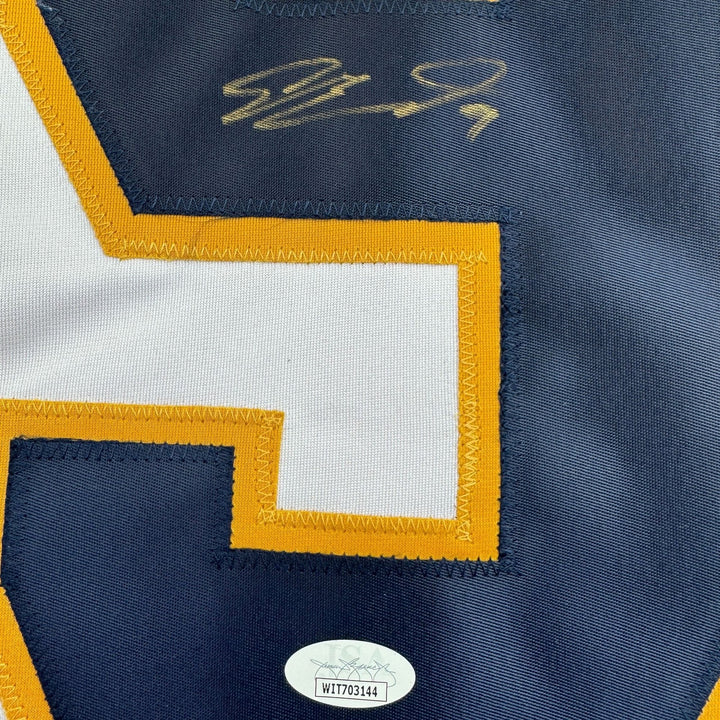 Autographed/Signed Sam Bennett Florida White Hockey Jersey JSA COA