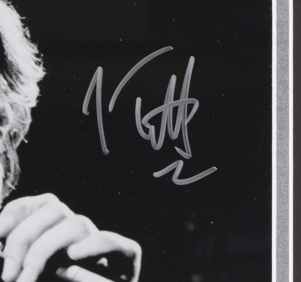 Joe Elliott Signed Framed 11x14 Black And White Def Leppard Photo JSA ITP
