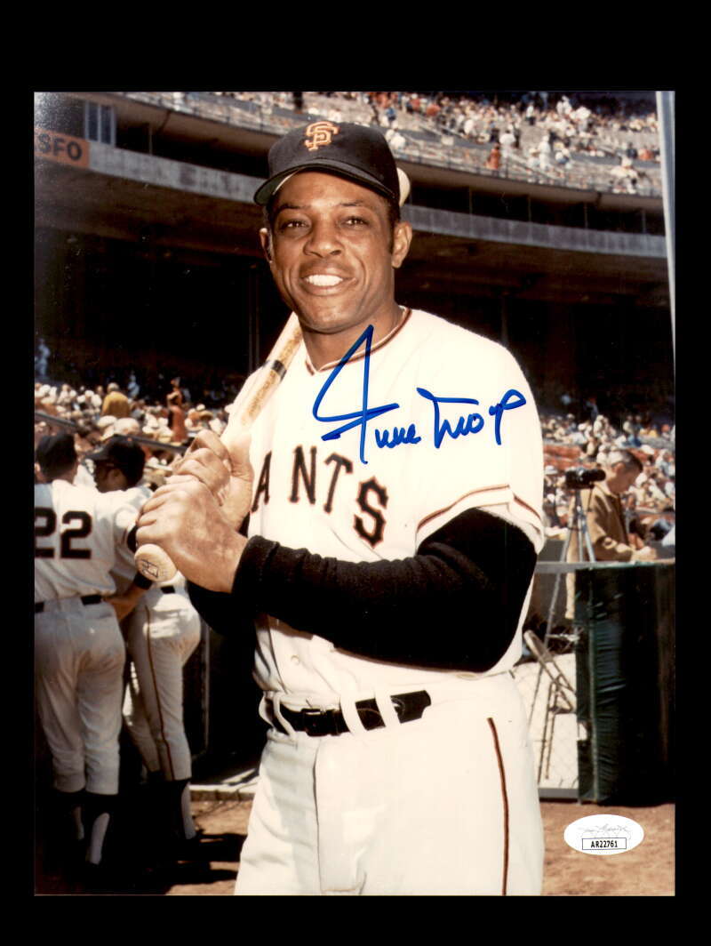 Willie Mays JSA Cert Autographed 8x10 Photograph Signed Giants