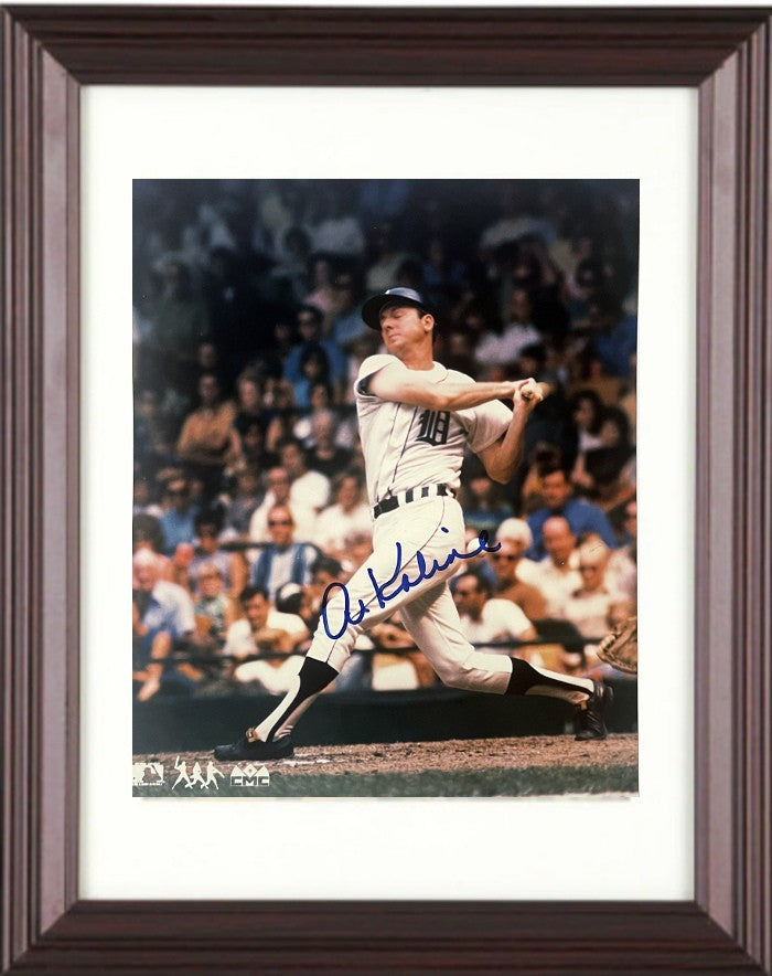 Al Kaline signed Detroit Tigers MLB 8x10 Photo Framed-Tuff Stuff COA /Ticket/HOF