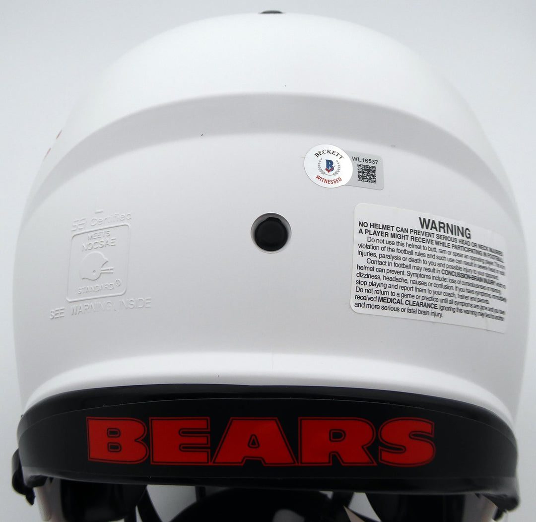 Justin Fields Signed Bears Lunar Eclipse White Full Size Authentic Speed Helmet