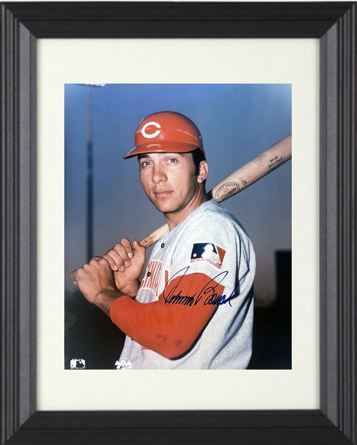 Johnny Bench signed Cincinnati Reds MLB 8x10 Photo Framed - Tuff Stuff COA (HOF)