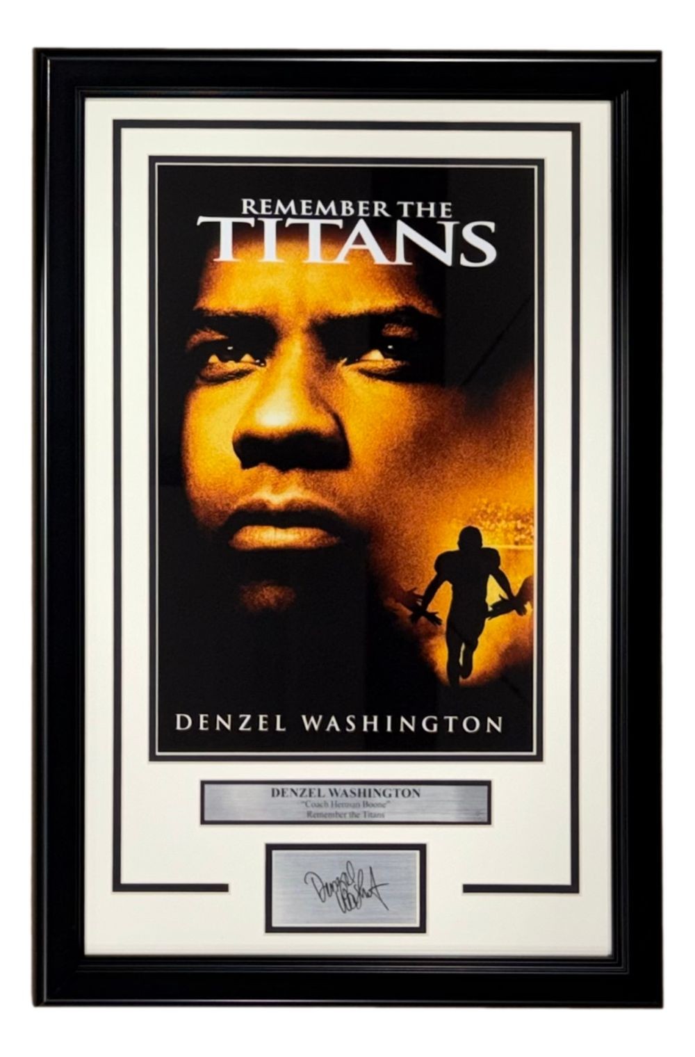 Denzel Washington Framed 11x17 Remember The Titans Photo w/ Laser Engraved Auto